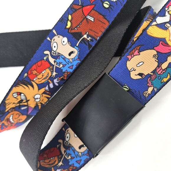 Buckle Down Mens OS USA Made Nick 90's Nickelodeon Cartoon Collage Web Belt - Picture 5 of 6